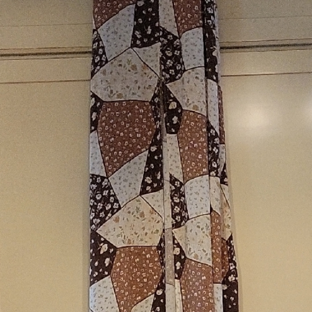 Brown And White Patchwork Maxi Vest Gimmicks From… - image 1